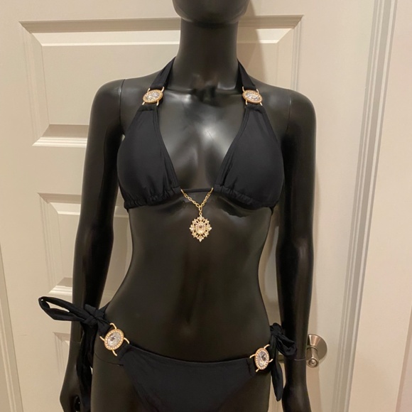 Black Bling Bikini with Charming Bikini’s Charms! - Picture 2 of 5
